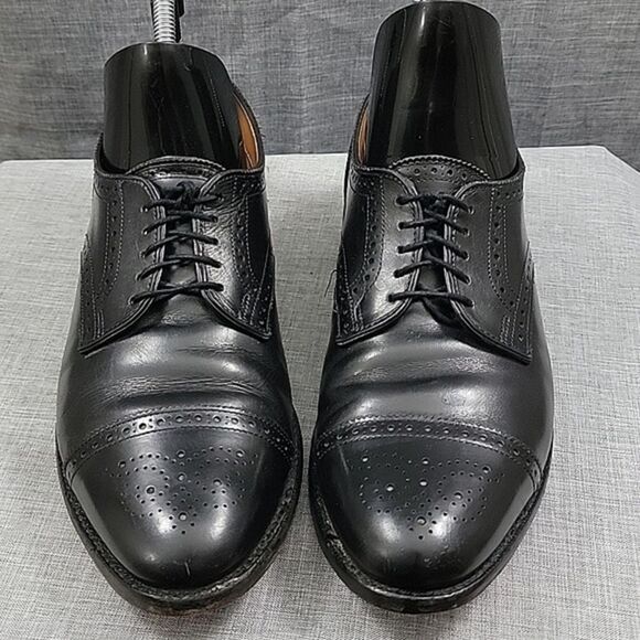 Allen Edmonds Sanford Black Leather Oxford Brogue Men\'s Dress Shoes Size 9.5D main image 11